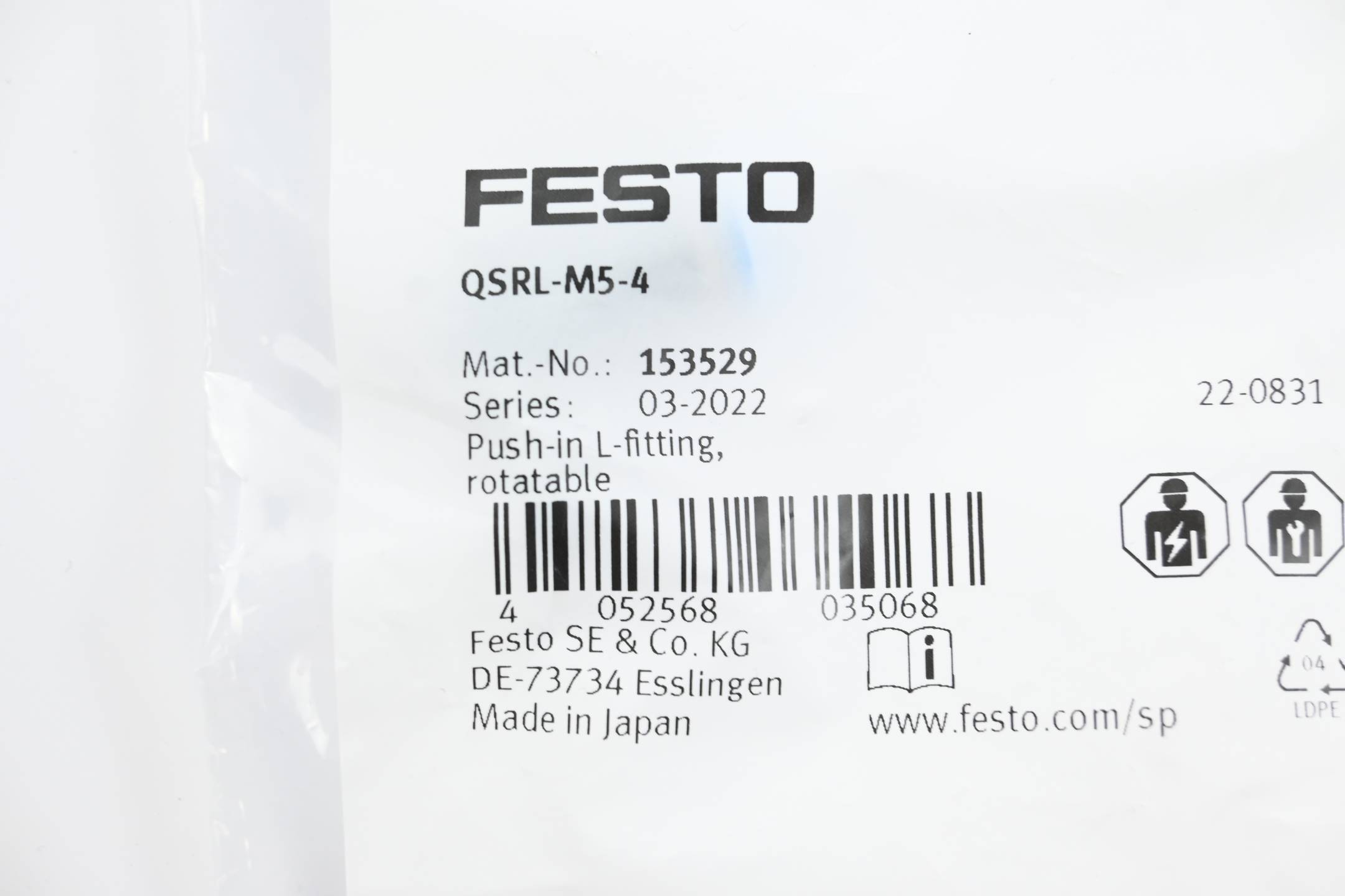 Festo L-Rotations-Steckverschraubung QSRL-M5-4 ( 153529 )-2