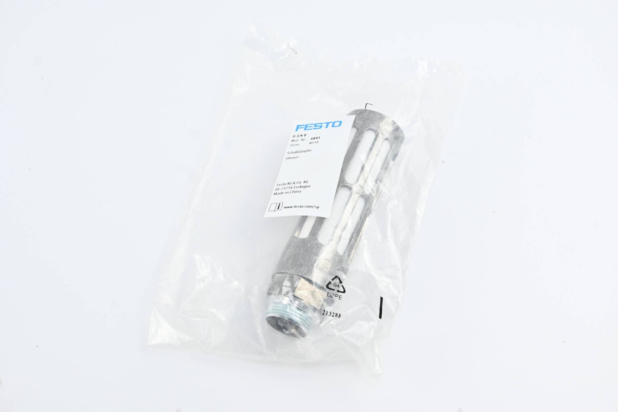 FESTO U-3/4-B Silencer, P/n: 6845-0
