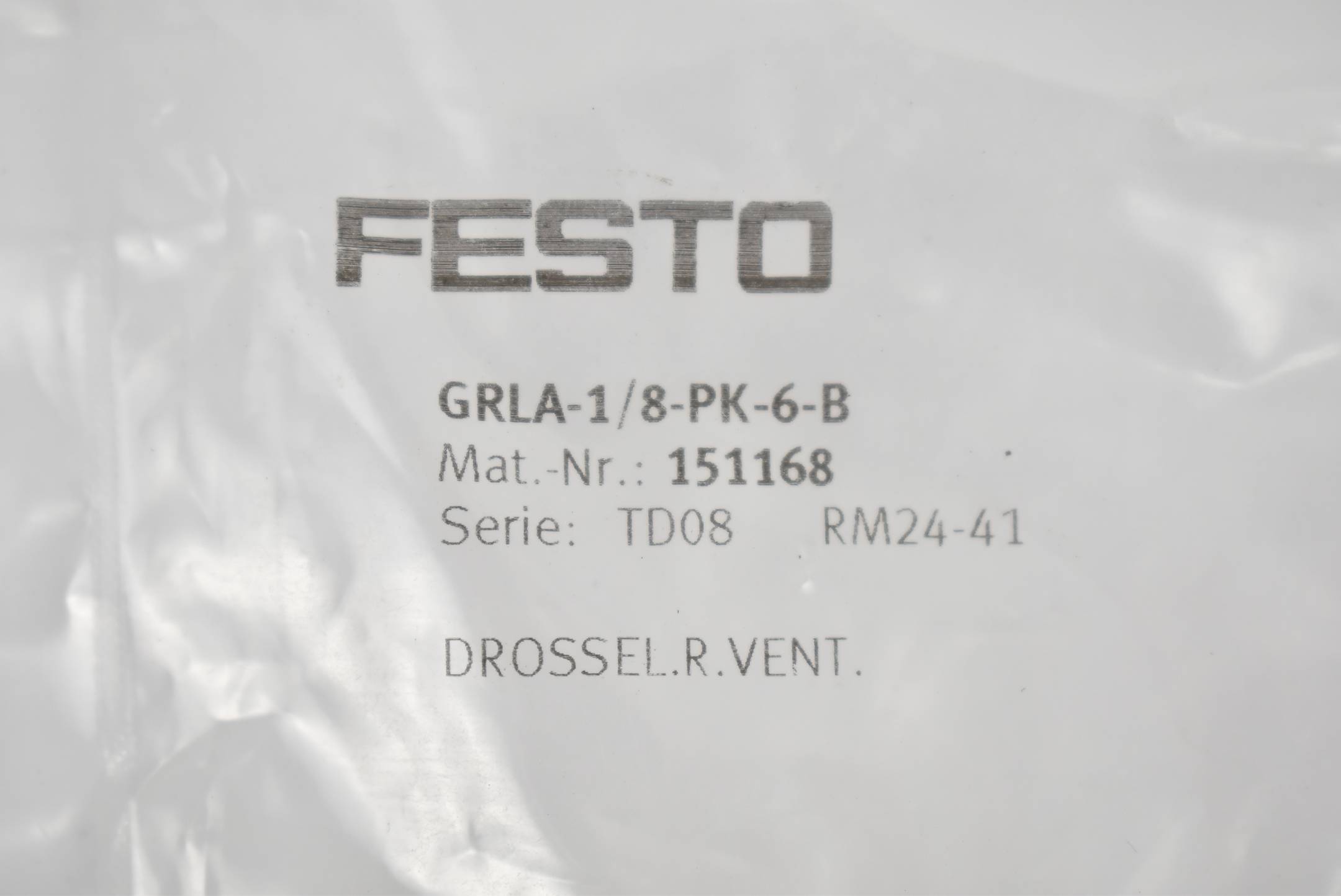 Festo Drossel-Rückschlagventil GRLA-1/8-PK-6-B ( 151168 )-2