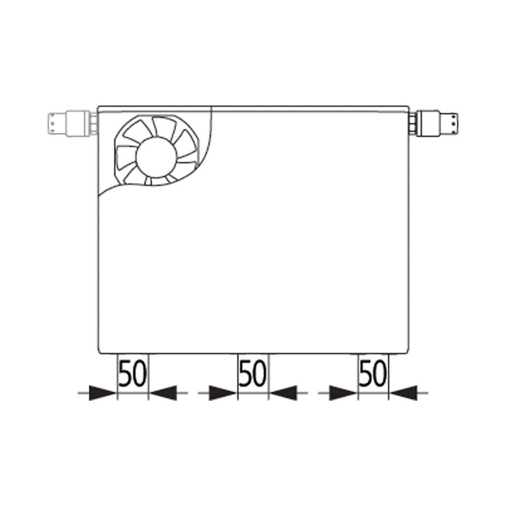 Kermi Plan-Vmulti x-flair x2 Wärmepumpenheizkörper Typ 33 905x157x2005mm, 2241W bei 45/35/20 Grad C, Multi Ventil, WK,-1