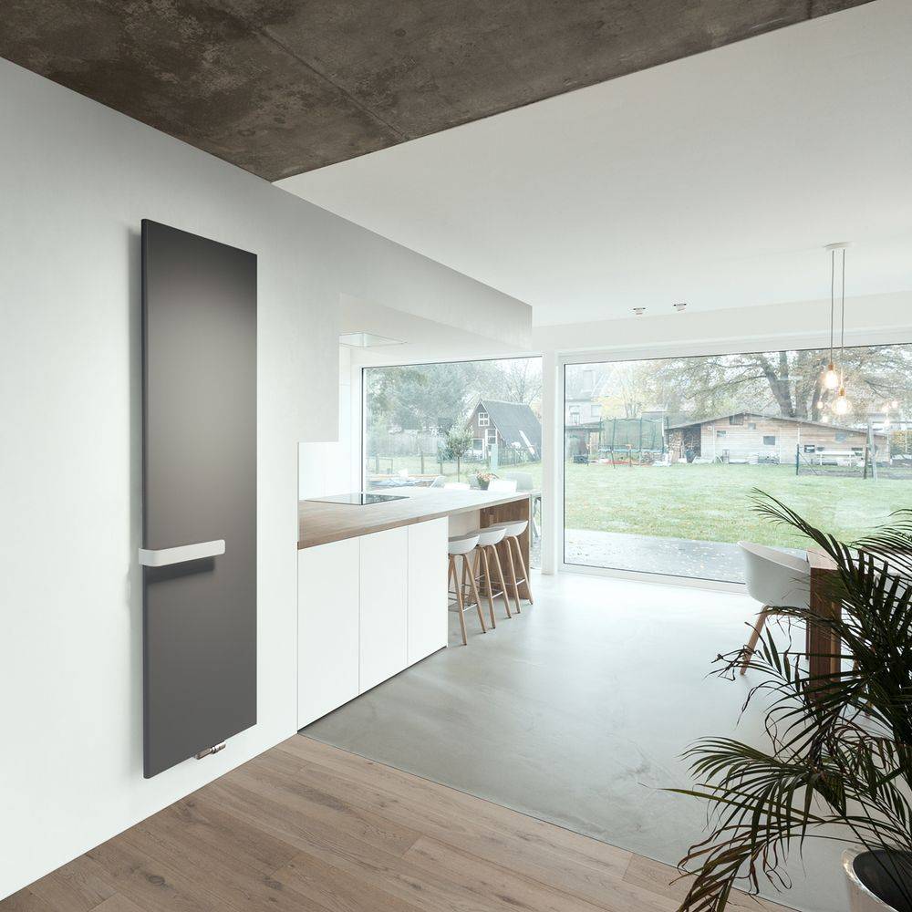 Kermi Niva Soft Designheizkörper vertikal Typ 21 2020x119x740mm, 2417W bei 75/65/20 Grad C, Anthracite Grey-1