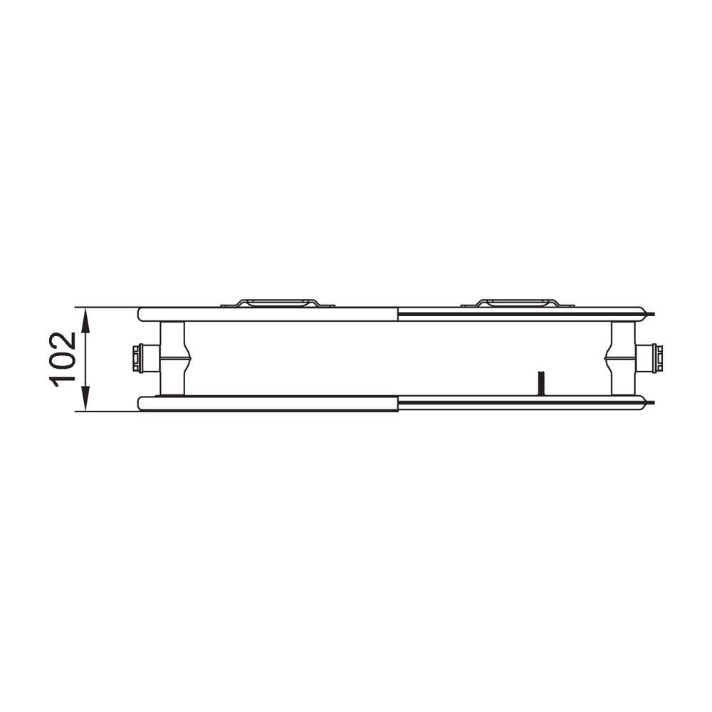 Kermi Line-K therm-x2 Hygiene Flachheizkörper feinprofiliert Typ 20 605x102x1605mm, 1504W bei 75/65/20 Grad C, WK, Weiß-2