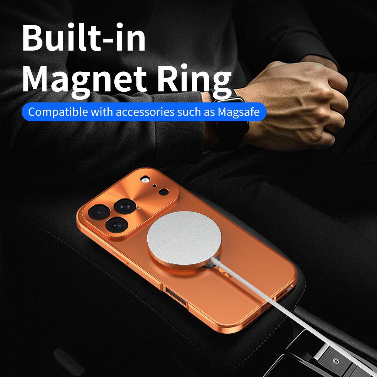 Handyhülle MagSafe für Apple iPhone 17 Pro Magnetisches Full Cover Tasche Metall-2