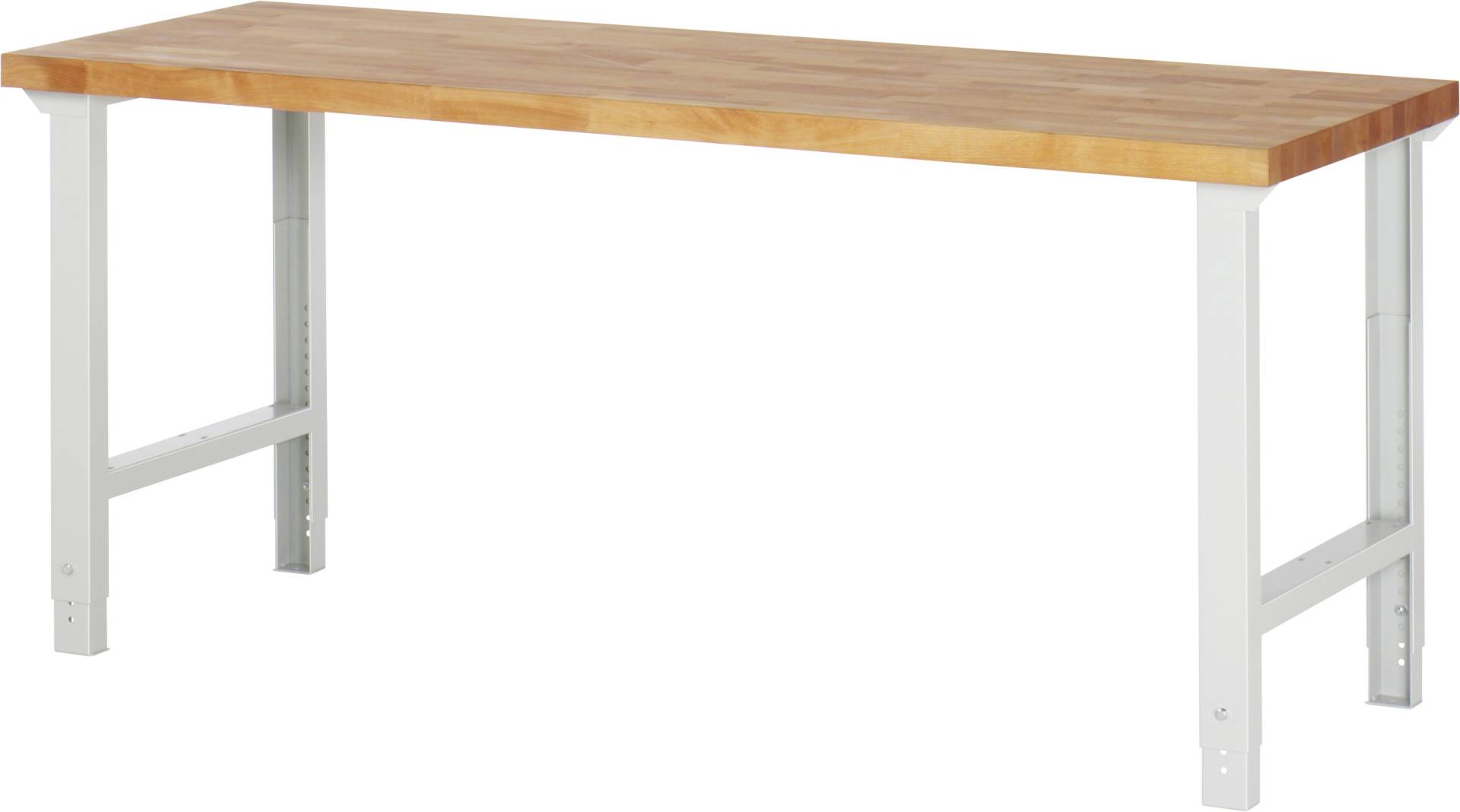 Werkbank Serie 7000, BxTxH 2000x700x790-1140 mm, Buche-Massiv Arbeitsplatte mit Deckfurnier 40 mm-0
