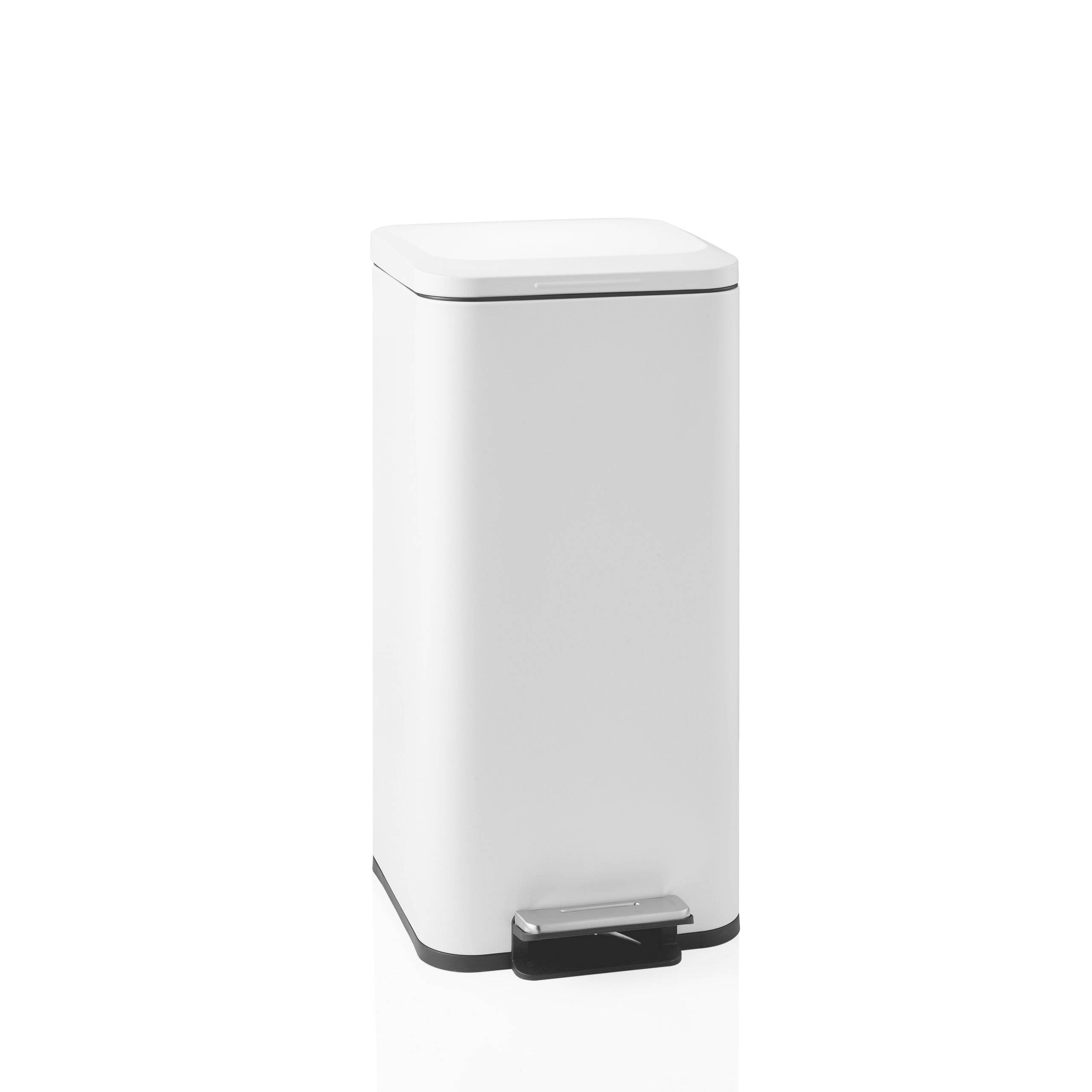 Abfallsammler Mülltrennsystem Clean Square - 30 L Stahl weiß hjh OFFICE-0