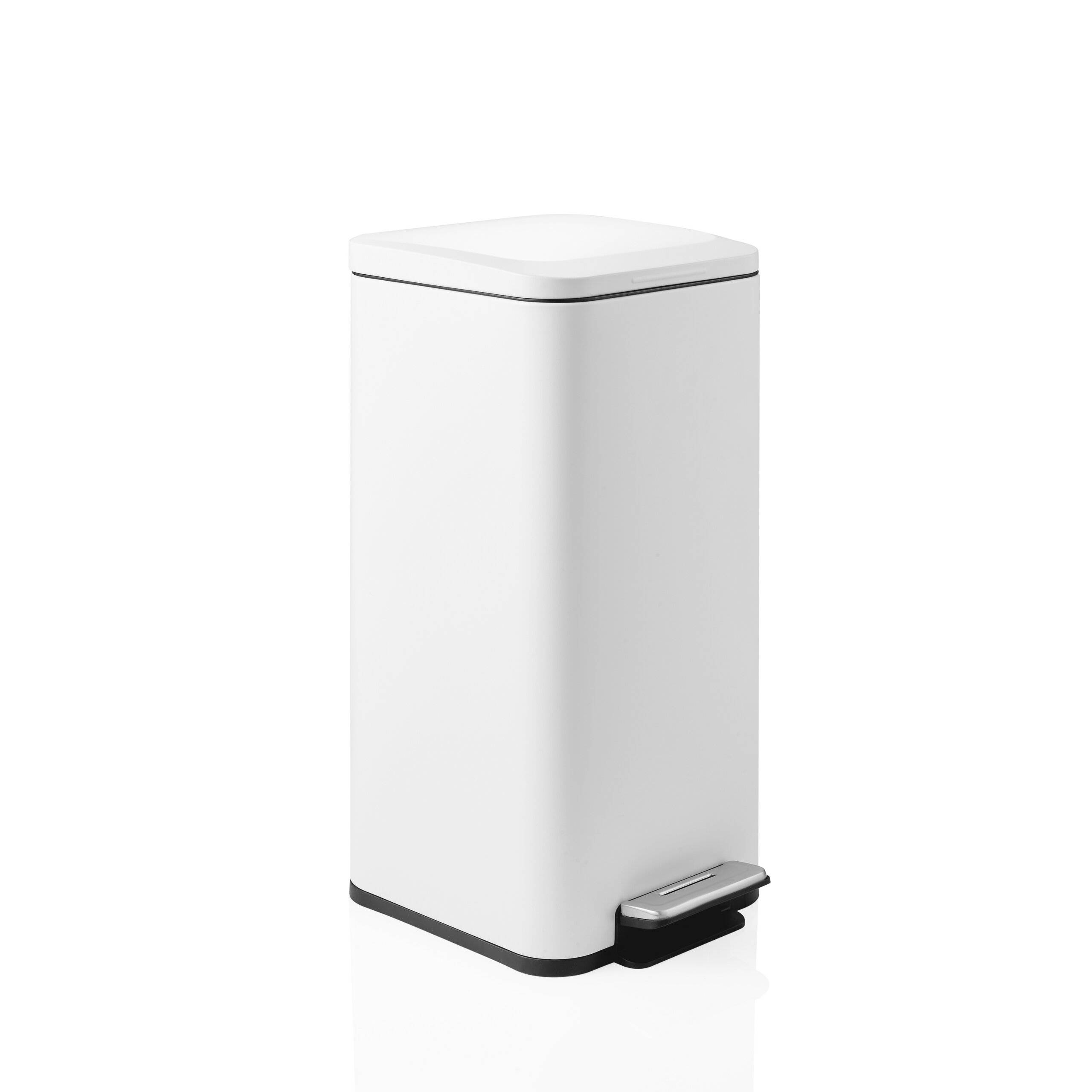 Abfallsammler Mülltrennsystem Clean Square - 30 L Stahl weiß hjh OFFICE-4