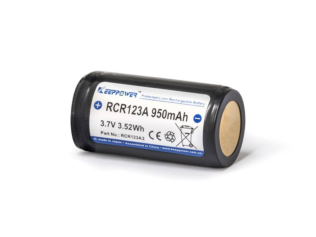 KEEPPOWER, Li-Ionen-Akku RCR123A 16340, 950mAh, 3,6V - 3,7V, PCB/BMS, zuverlässig, sicher, leistungsstark-1