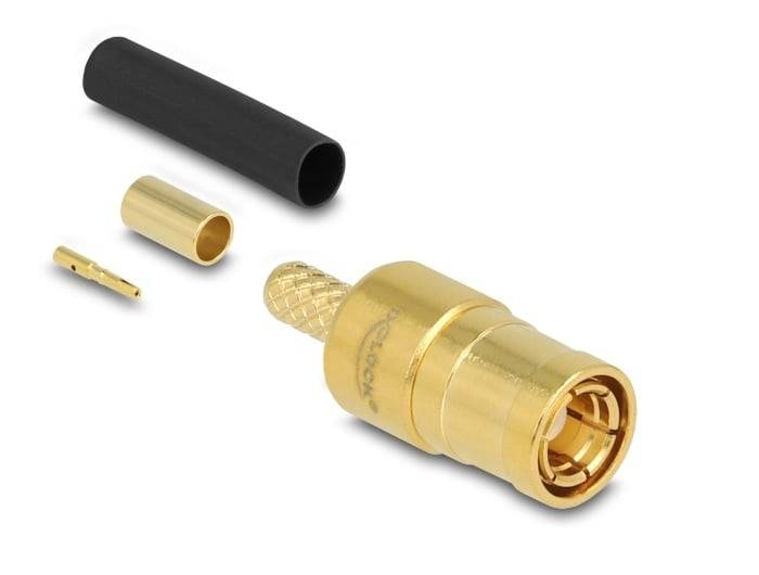 SMB Stecker zum Crimpen RG-174 / RG-316 mit passendem Schrumpfschlauch-0