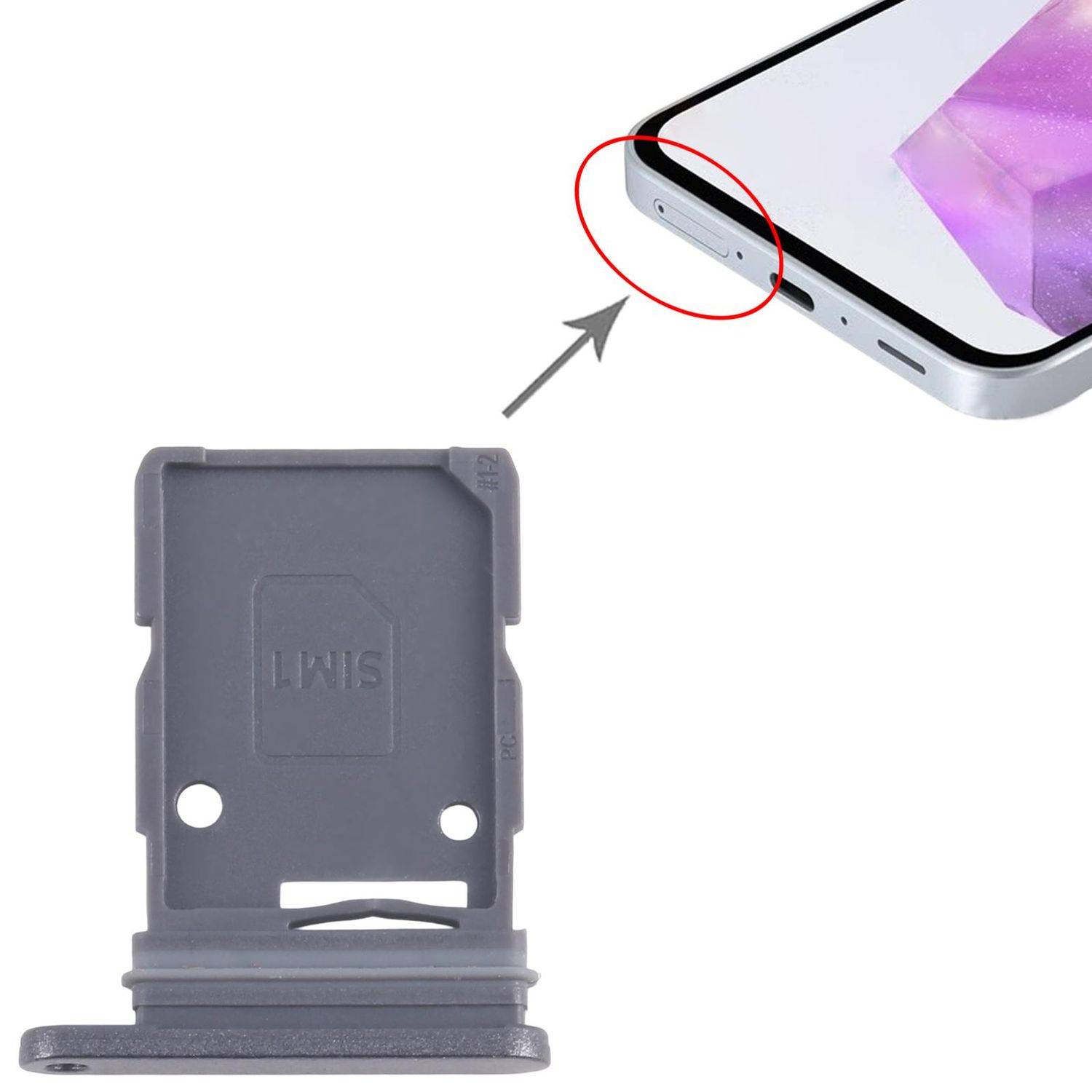 Für Samsung Galaxy A36 SM-A366B SIM-Kartenhalter Ersatzteil Schwarz-0