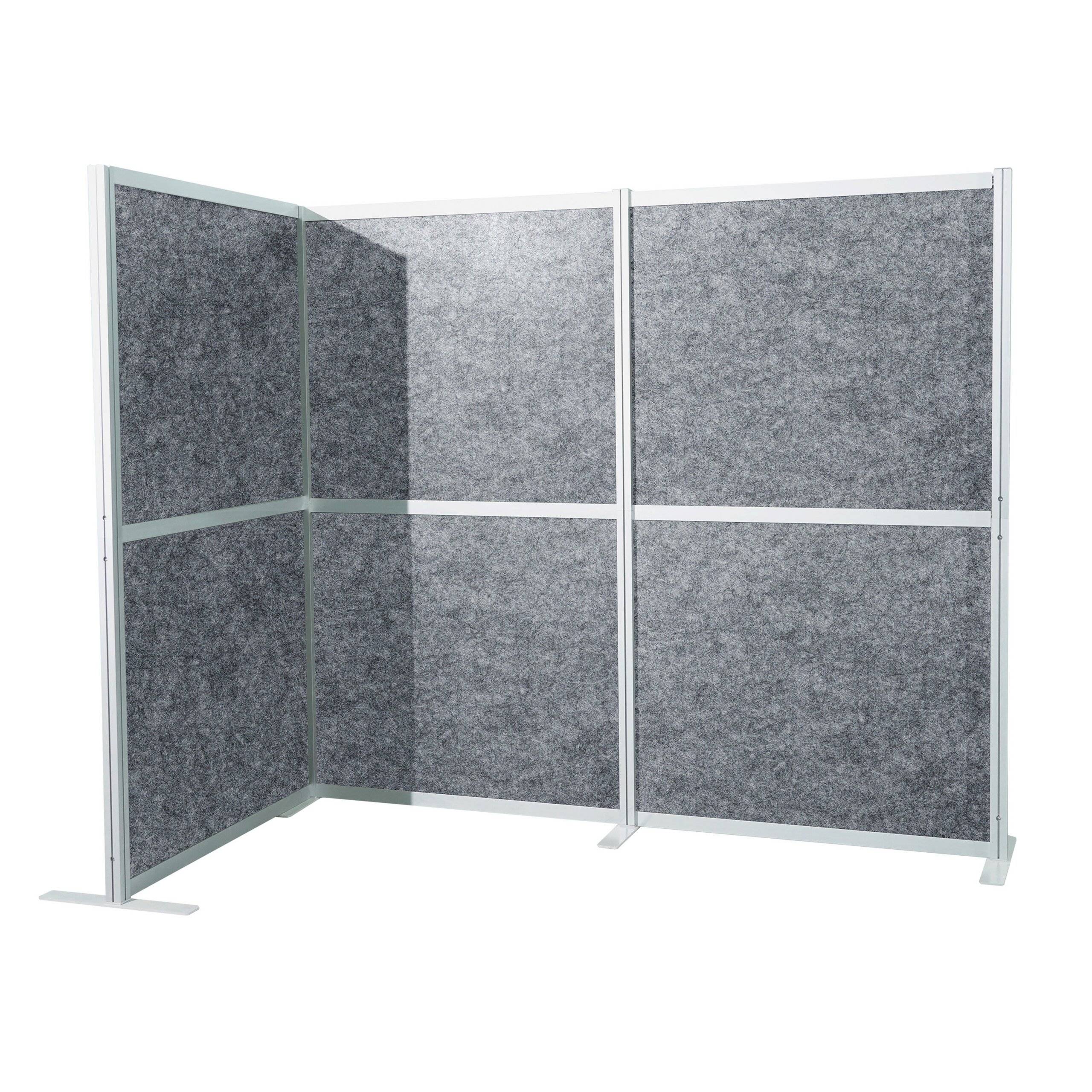 Akustik Trennwand Stellwand FLEXMIUT MODUL L 167x192 PET grau hjh OFFICE-0