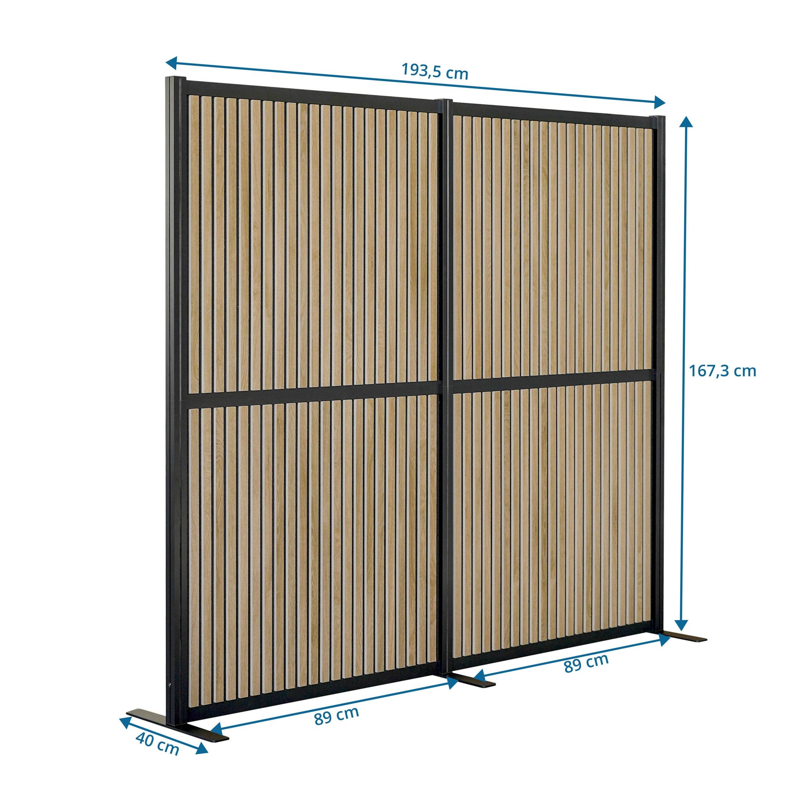 Akustik Trennwand Stellwand FLEXMIUT MODUL 167x192 PET braun schwarz hjh OFFICE-5
