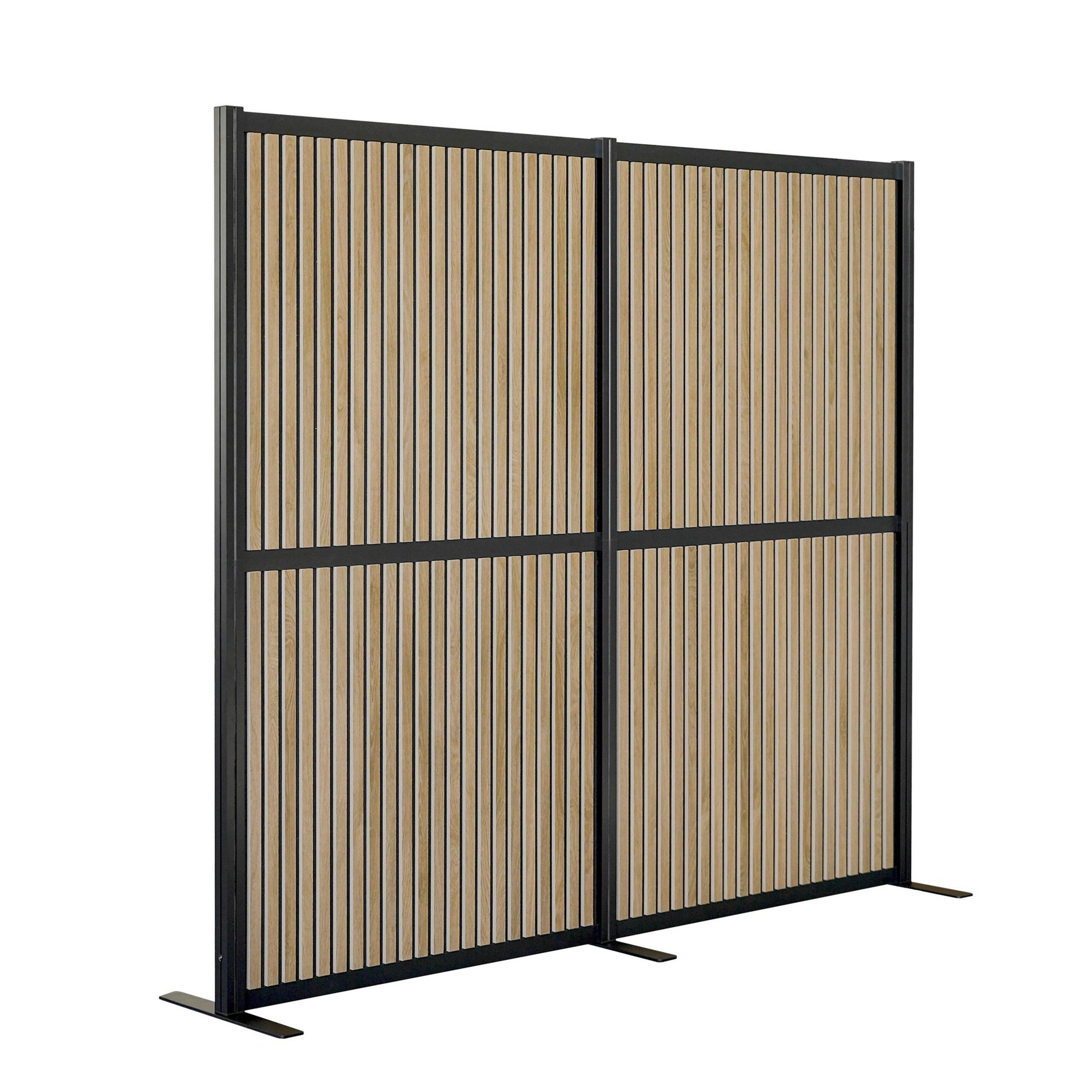 Akustik Trennwand Stellwand FLEXMIUT MODUL 167x192 PET braun schwarz hjh OFFICE-0