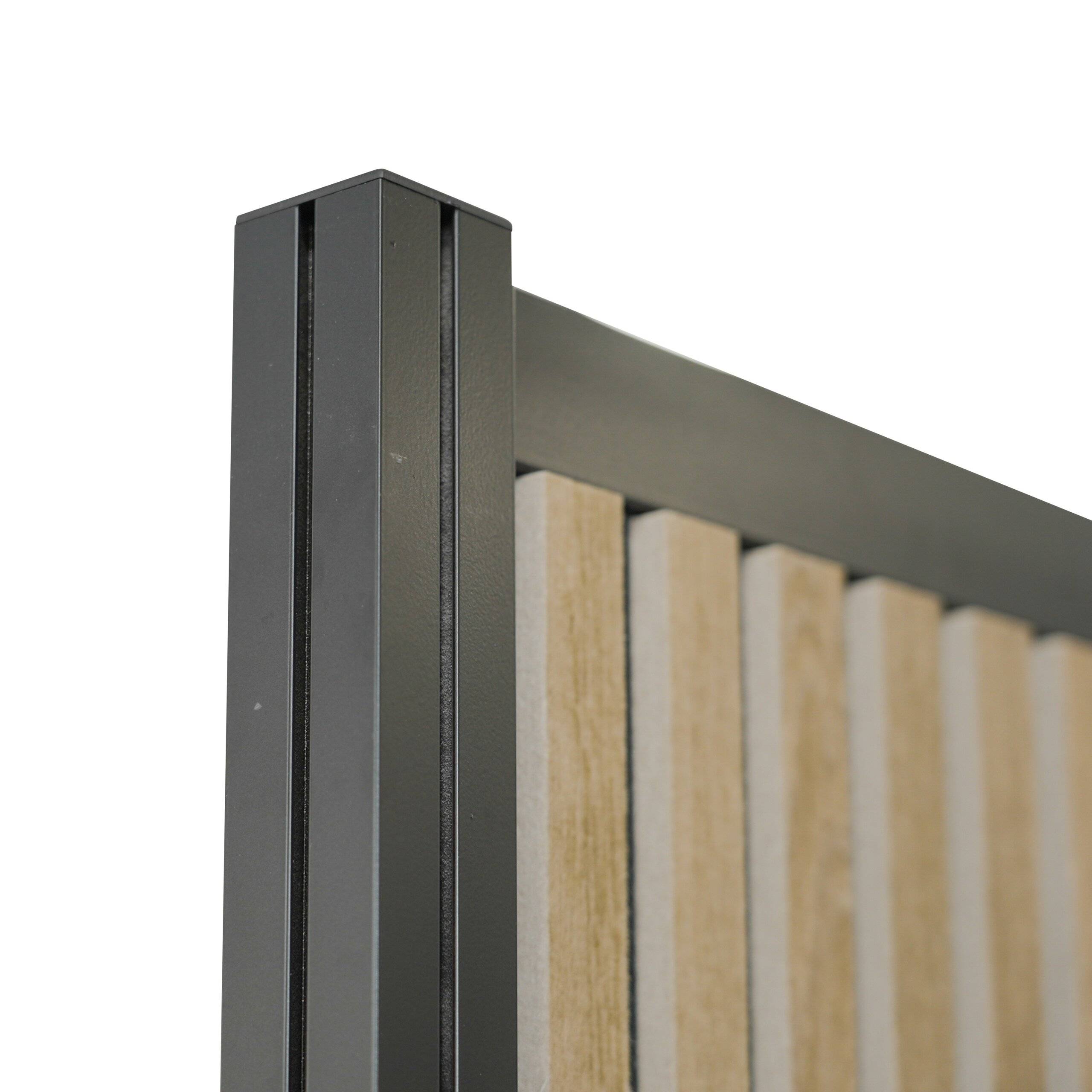 Akustik Trennwand Stellwand FLEXMIUT MODUL 167x192 PET braun schwarz hjh OFFICE-3