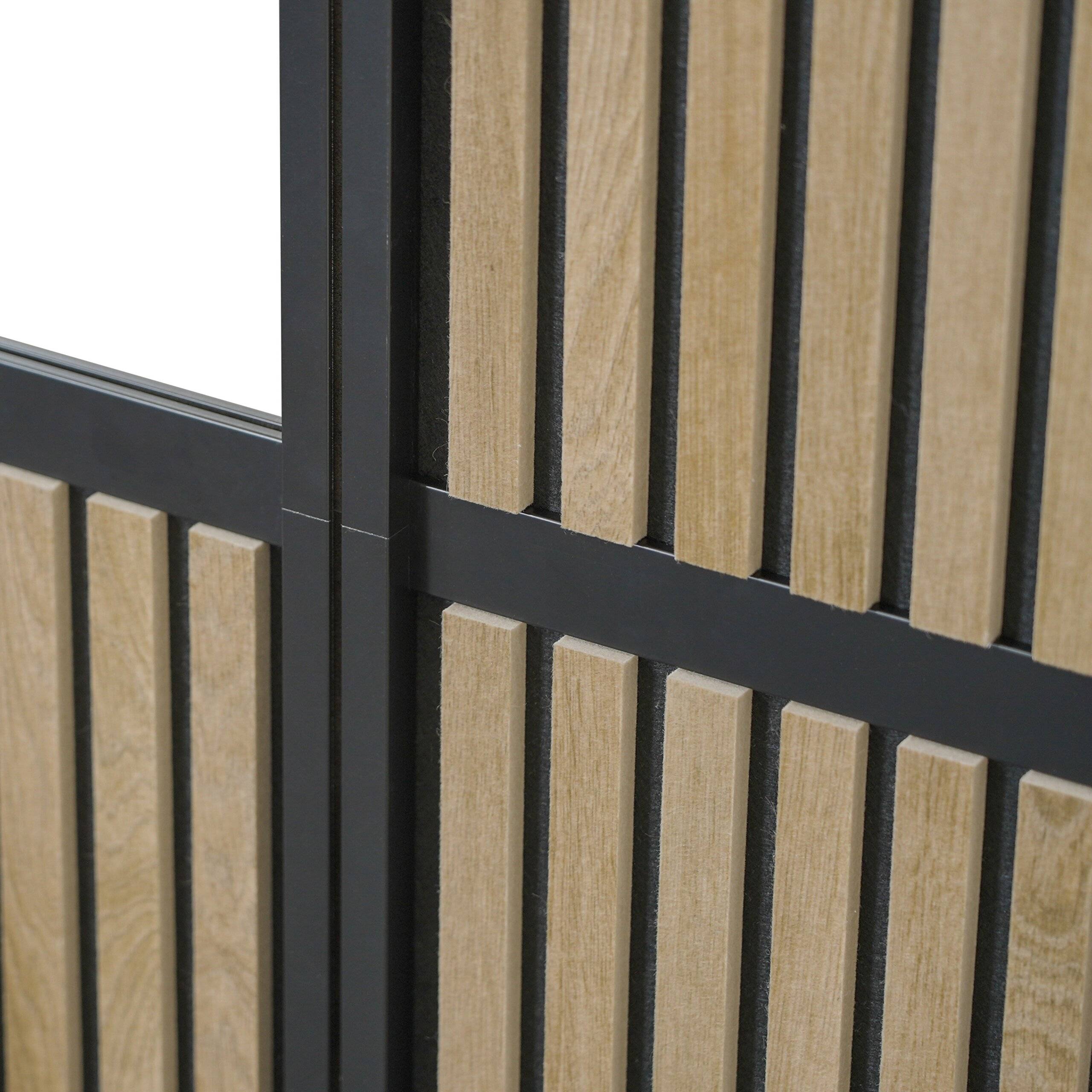 Akustik Trennwand Stellwand FLEXMIUT MODUL 167x192 PET braun schwarz hjh OFFICE-4