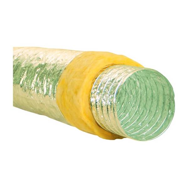 Glen Dimplex Sono-Flexrohr DN 160, flexibler Aluminium Lüftungsschlauch 10m mit Wärmedämmung 50mm