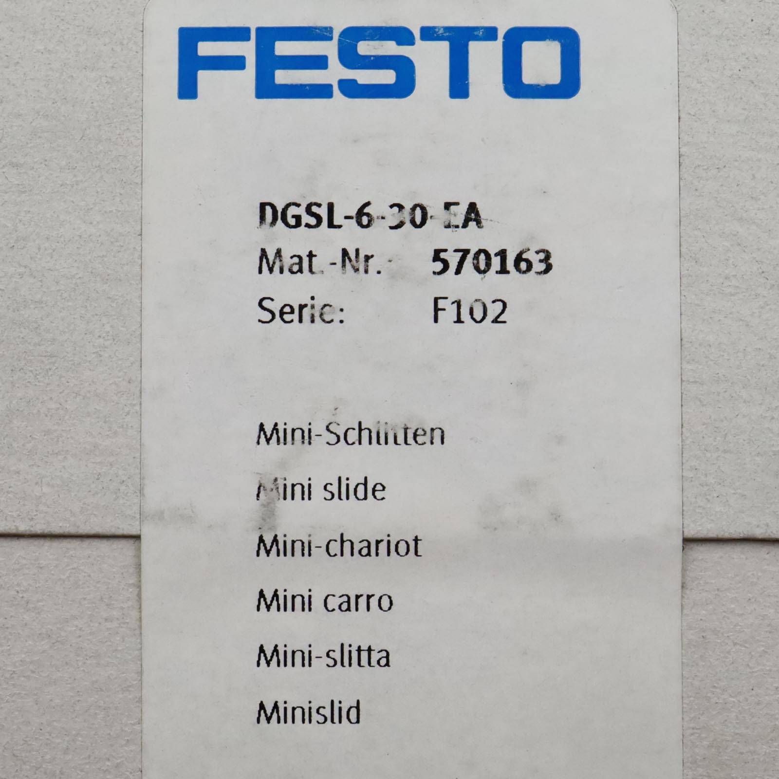 Festo Mini-Schlitten DGSL-6-30-EA 570163 SIE-1