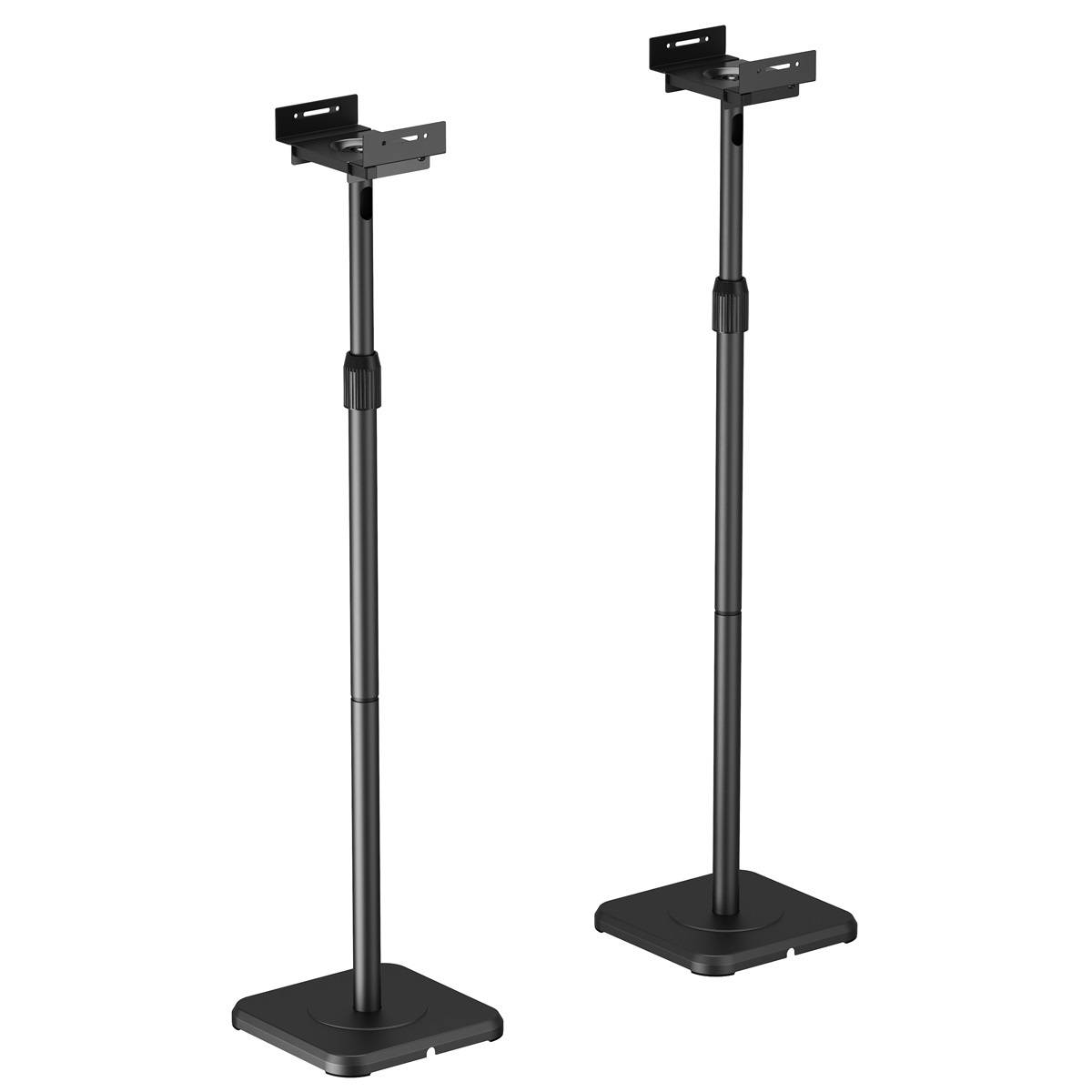 my wall 2 table stands for speakers 140190 x 125 mm, 6 tilt angle, anti-vibration, set of 2-0