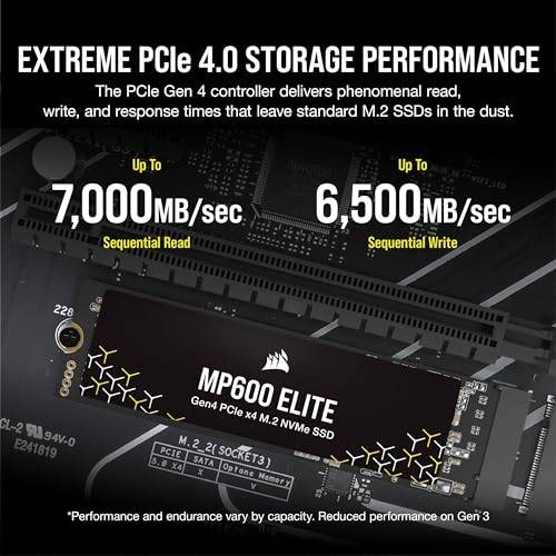 Corsair MP600 ELITE - SSD - verschlüsselt - 1 TB - intern - M.2 2280 - PCIe 4.0 x4 (NVMe)-1