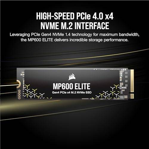 Corsair MP600 ELITE - SSD - verschlüsselt - 1 TB - intern - M.2 2280 - PCIe 4.0 x4 (NVMe)-3