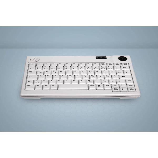 Cherry INDUSTRY 4.0 MINI TRACKBALL KEYBOARD USB LIGHT GREY-2
