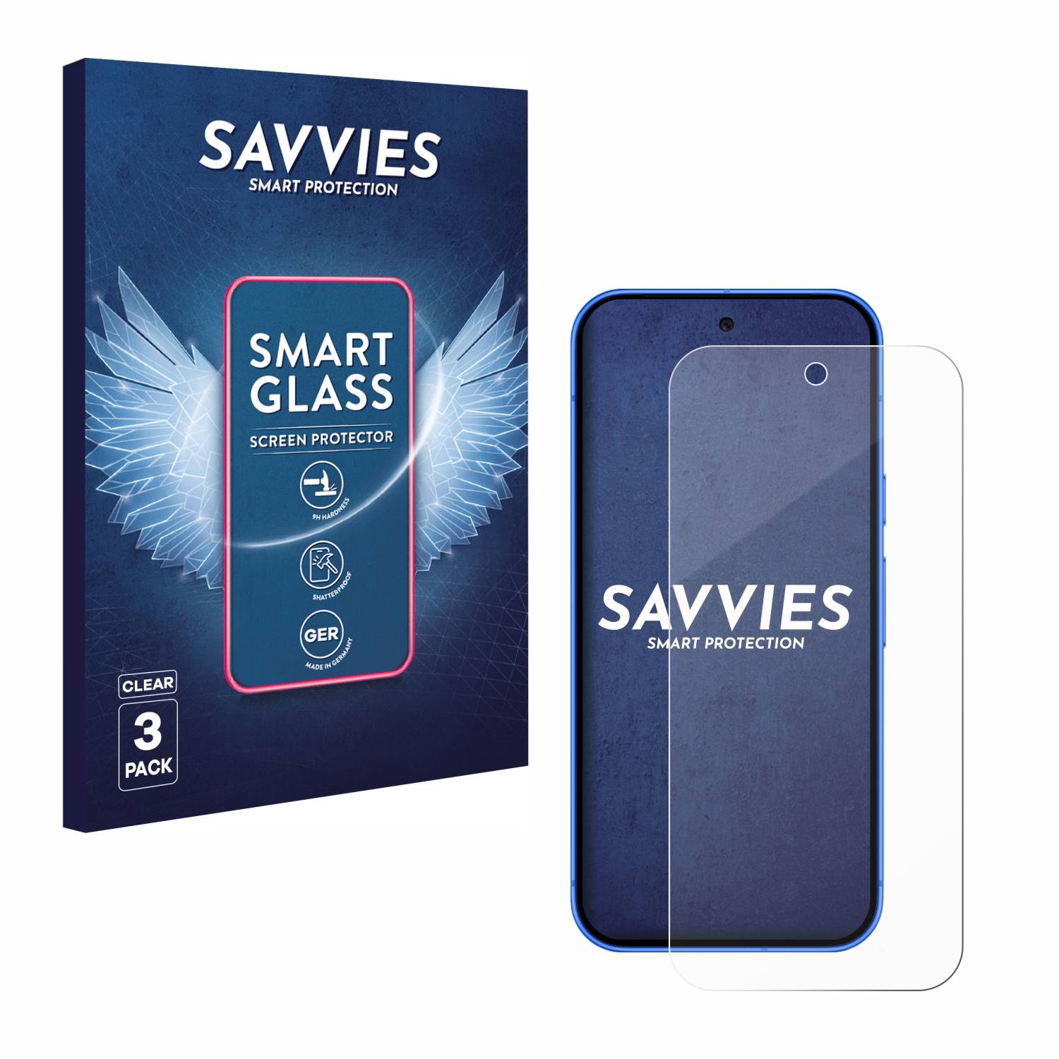 Savvies Smart Glass 3x Flexible Panzer Schutz Glas Folie für Google Pixel 10-0