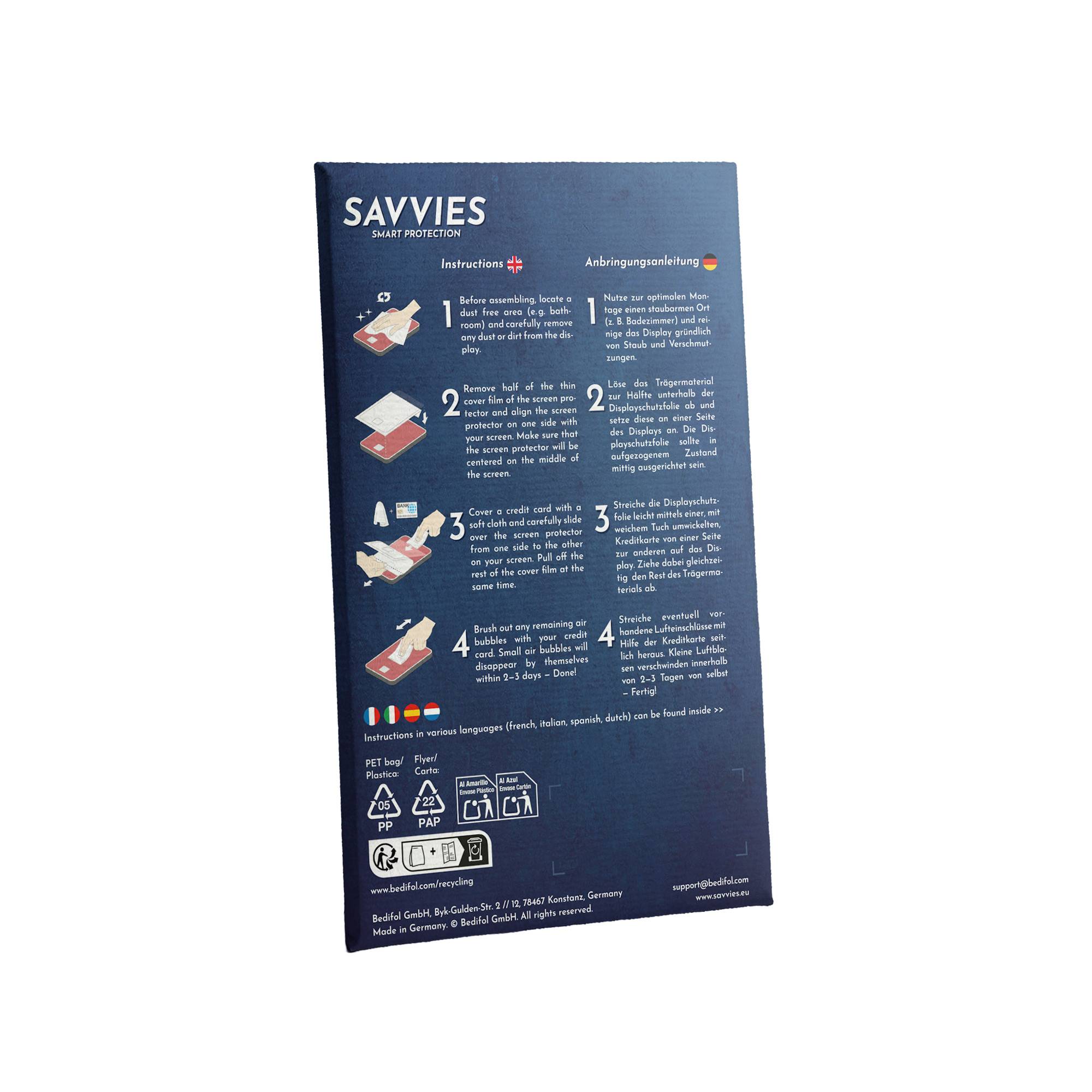Savvies Smart Glass 3x Flexible Panzer Schutz Glas Folie für Apple iPhone 16e / 17e-5