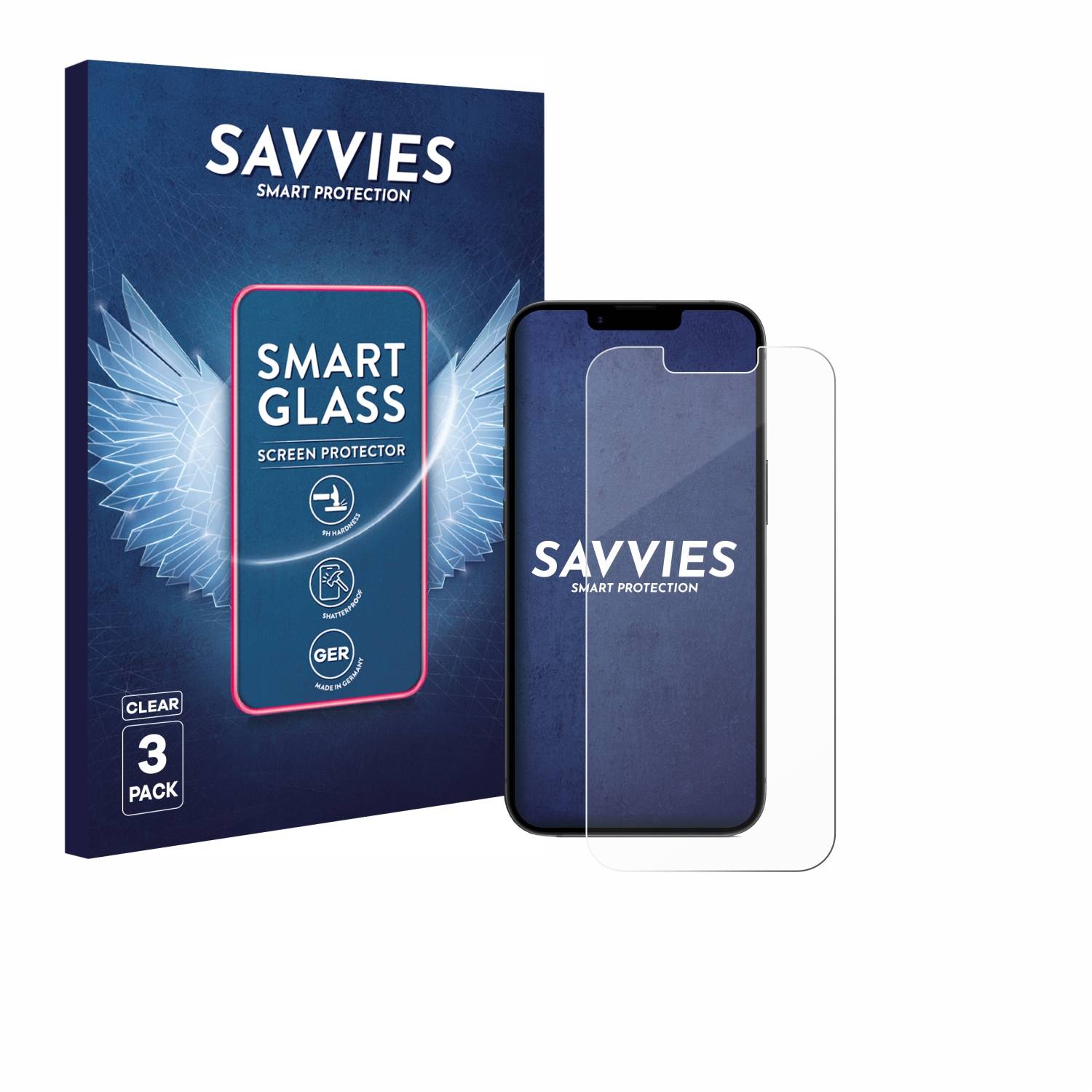 Savvies Smart Glass 3x Flexible Panzer Schutz Glas Folie für Apple iPhone 16e / 17e-0