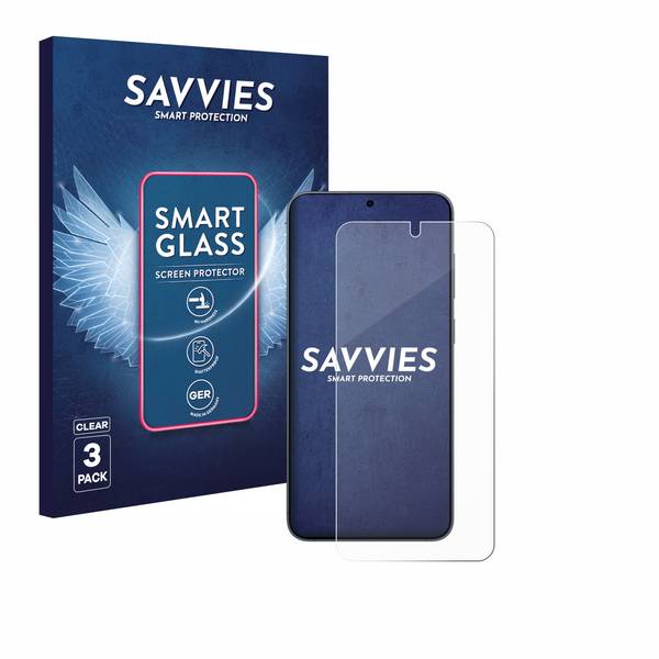 Savvies Smart Glass 3x Flexible Panzer Schutz Glas Folie für Samsung Galaxy S25