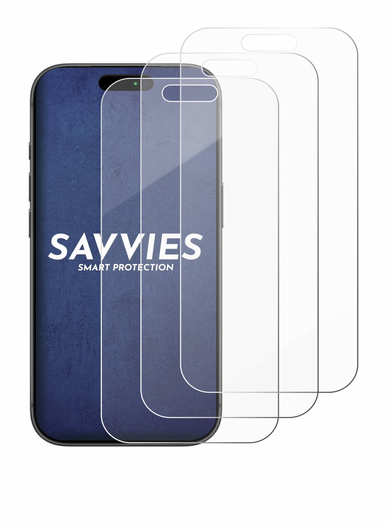 Savvies Smart Glass 3x Flexible Panzer Schutz Glas Folie für Apple iPhone 17 Pro-3