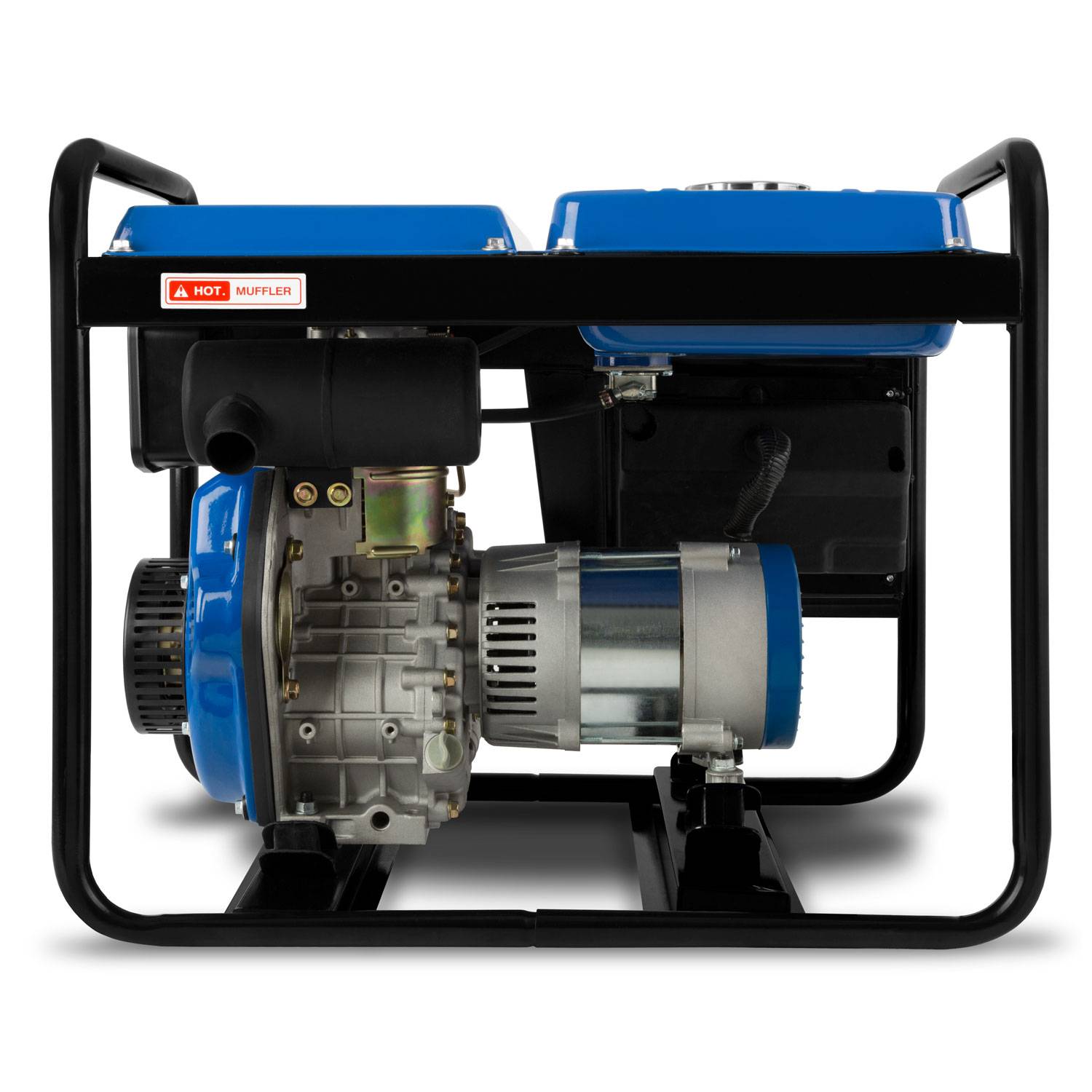 EBERTH 2000 Watt Notstromaggregat Diesel Stromerzeuger 3,8 PS, 4-Takt, 2x 230V, 1x 12V, AVR-3