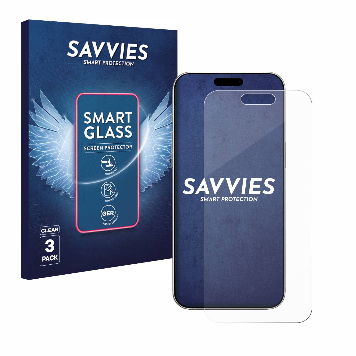 Savvies Smart Glass 3x Flexible Panzer Schutz Glas Folie für Apple iPhone 16-0