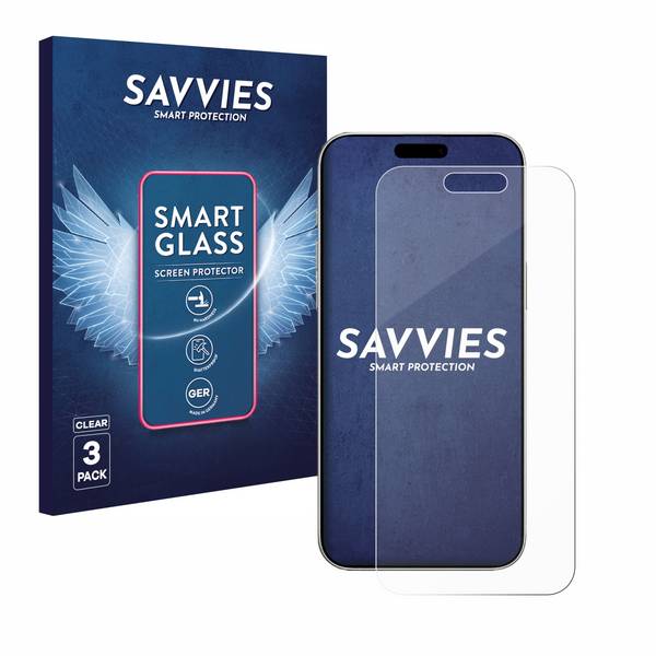 Savvies Smart Glass 3x Flexible Panzer Schutz Glas Folie für Apple iPhone 16