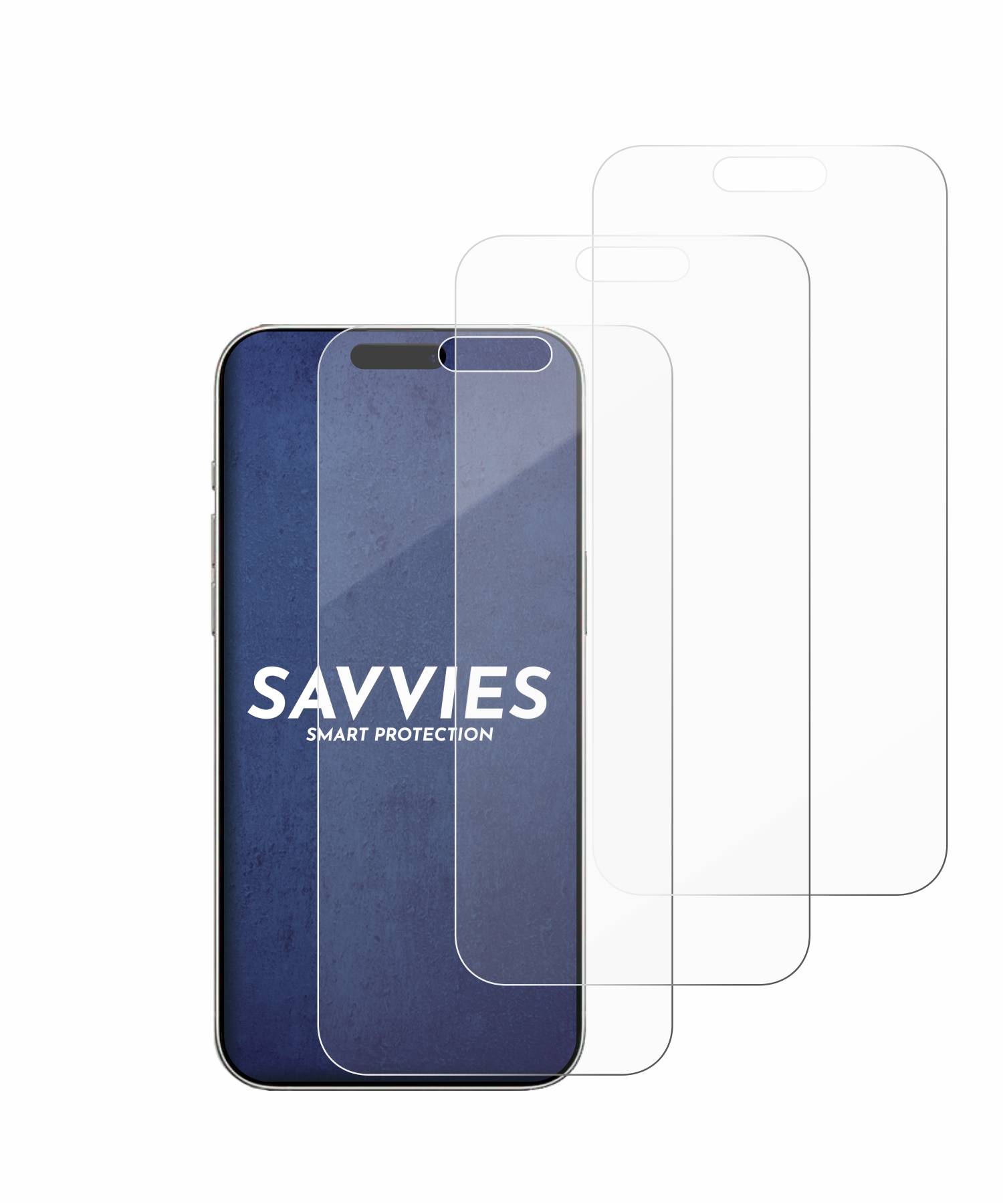 Savvies Smart Glass 3x Flexible Panzer Schutz Glas Folie für Apple iPhone 16-3