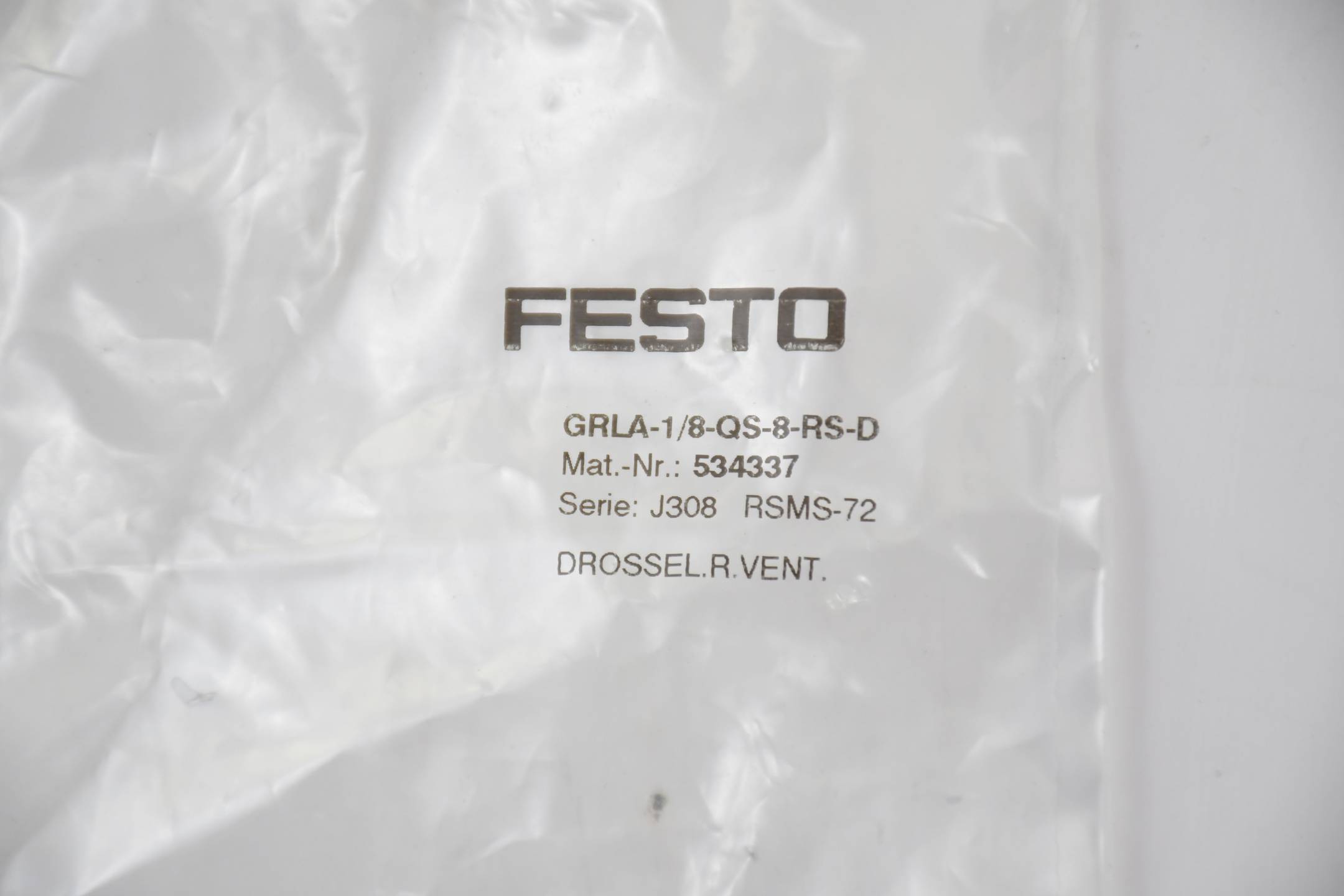 Festo Drossel-Rückschlagventil GRLA-1/8-QS-8-RS-D ( 534337 )-1