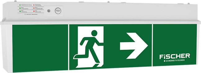 Fischer LED-Rettungszeichenleuchte 3/8h,18m,IP54 ULU383AT2.V4 6,3 W, 16 m, 8 h, 92 mm, 125 mm-0