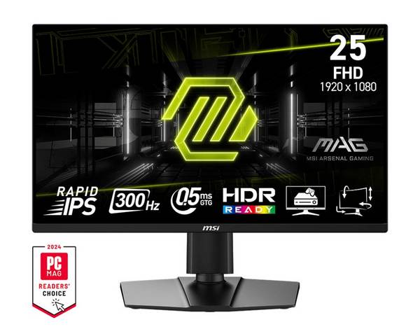 MSI LCD Monitor MAG 255PXF 24.5 Inch Gaming Matte IPS Panel 1920x1080 16/9 300Hz 0.5 Ms