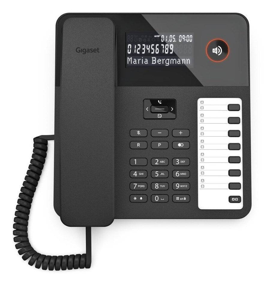 Gigaset DESK 600 Telefon mit Schnur, Schwarz S30350-H224-B101-4