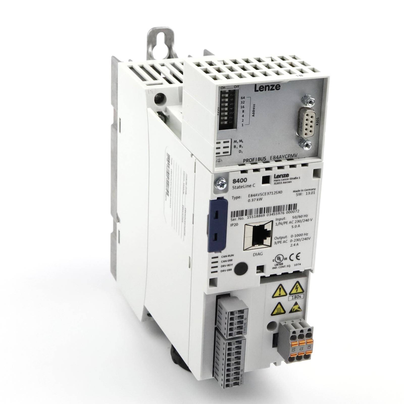 Lenze Inverter Drive 8400 E84AVSCE3712SX0-PMXXX SIE-3