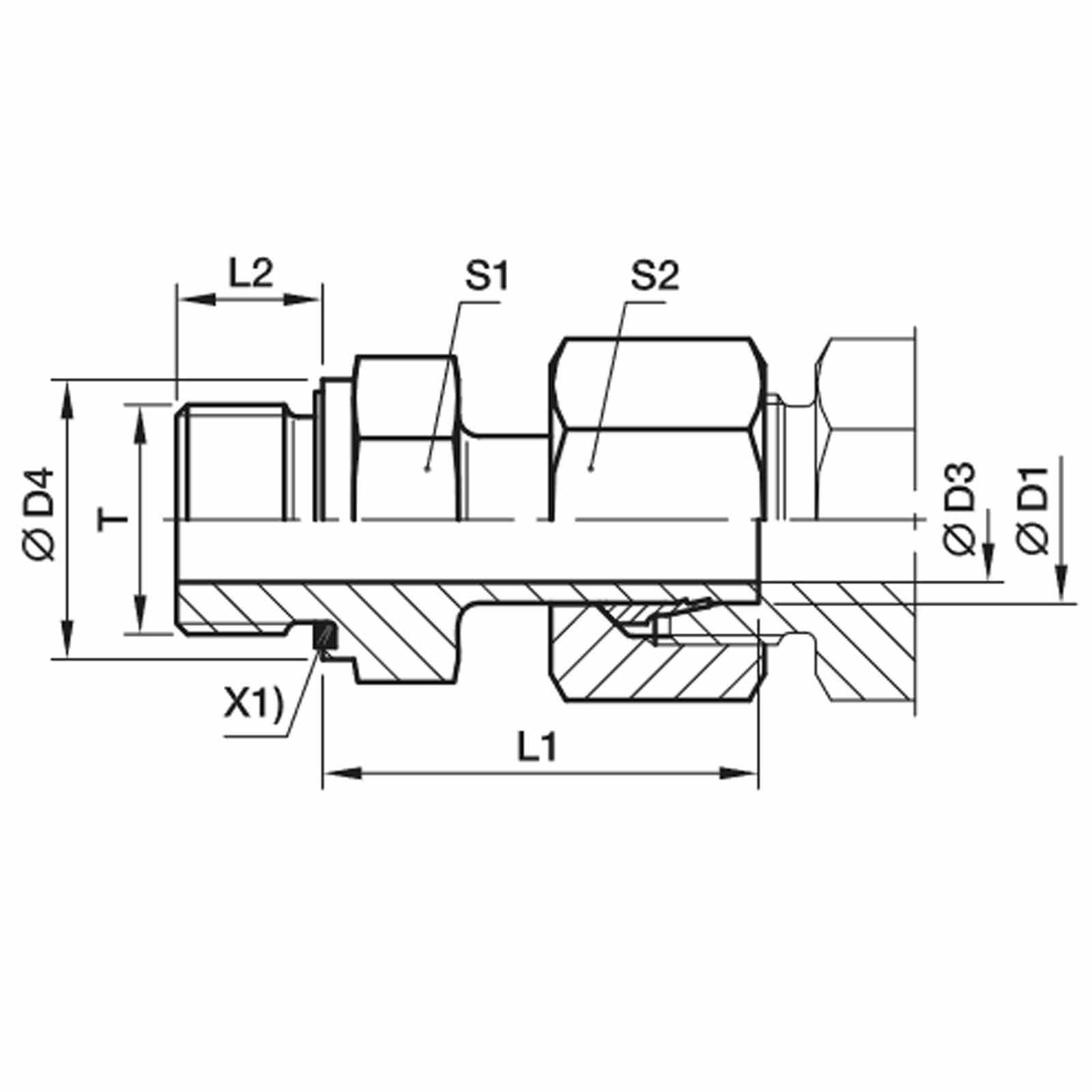 Parker Einschraubverschraubung EVGE12LREDMS (5Stk.) SIE-2