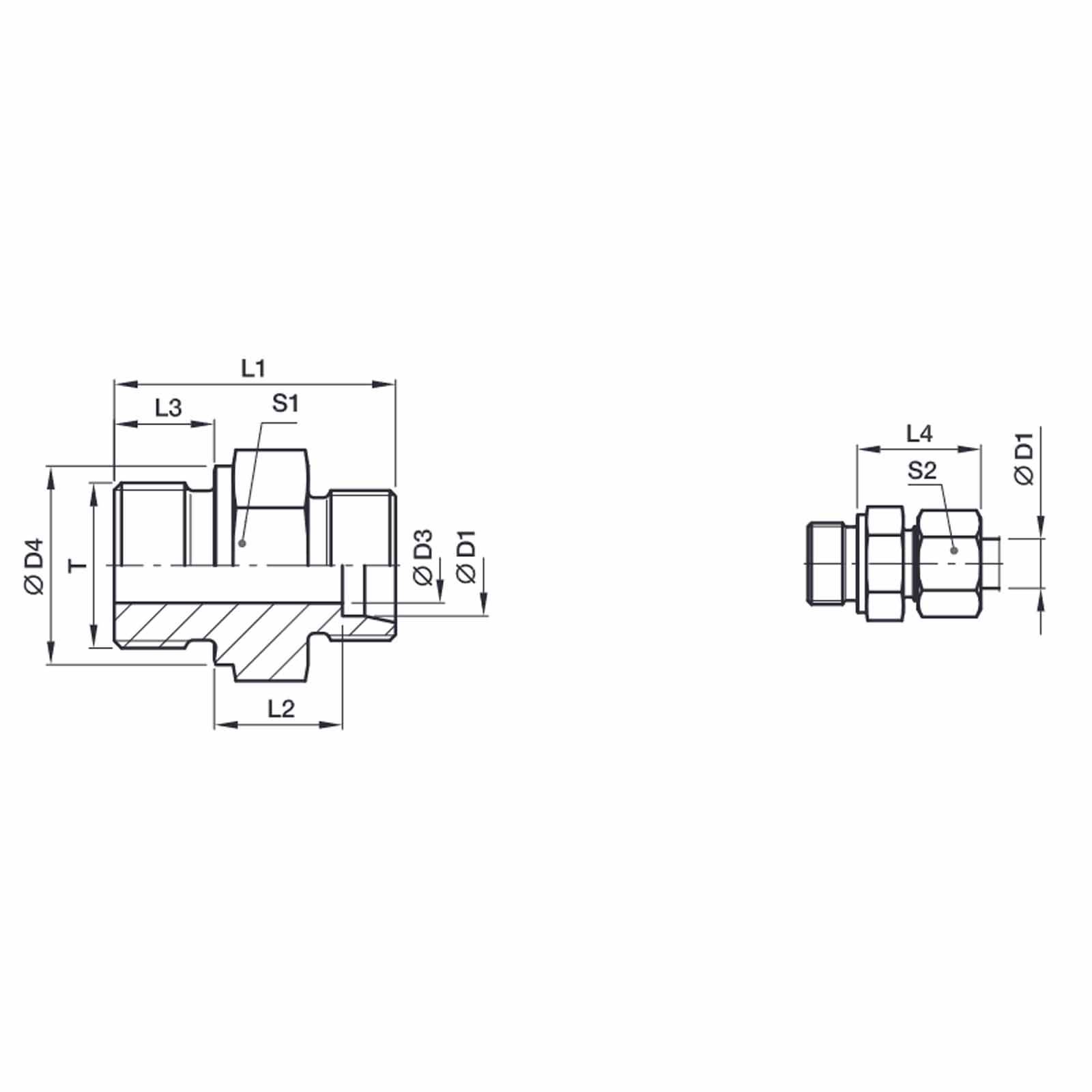 Parker Einschraubstutzen GE06LR (40Stk.) SIE-2