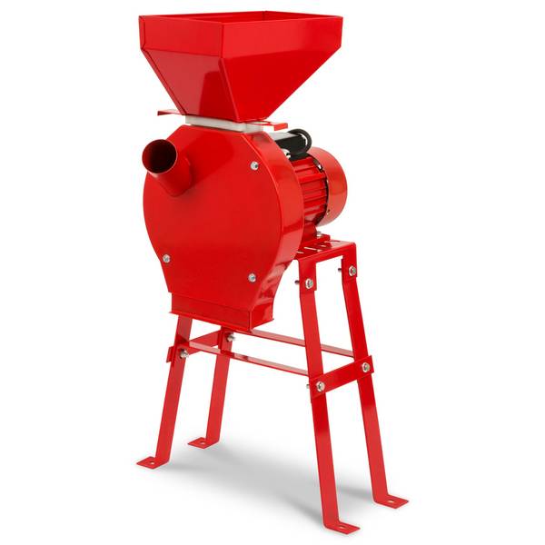 EBERTH Getreidemühle elektrisch 1100W, Schrotmühle 240 kg/h mit Edelstahlklinge, 4 Siebe, Untergestell
