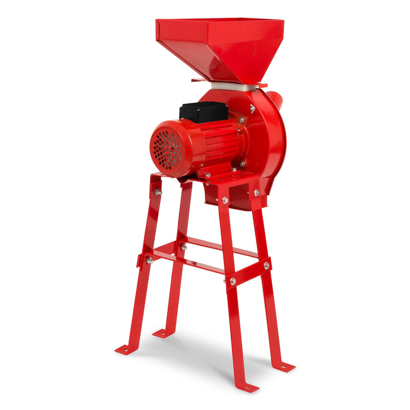 EBERTH Getreidemühle elektrisch 1100W, Schrotmühle 240 kg/h mit Edelstahlklinge, 4 Siebe, Untergestell-1