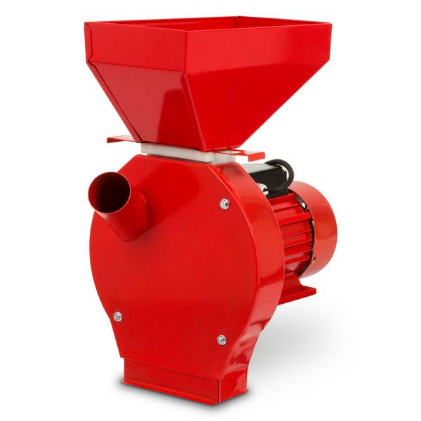 EBERTH Getreidemühle elektrisch 1100W, Schrotmühle 240 kg/h mit Edelstahlklinge, 4 Siebe