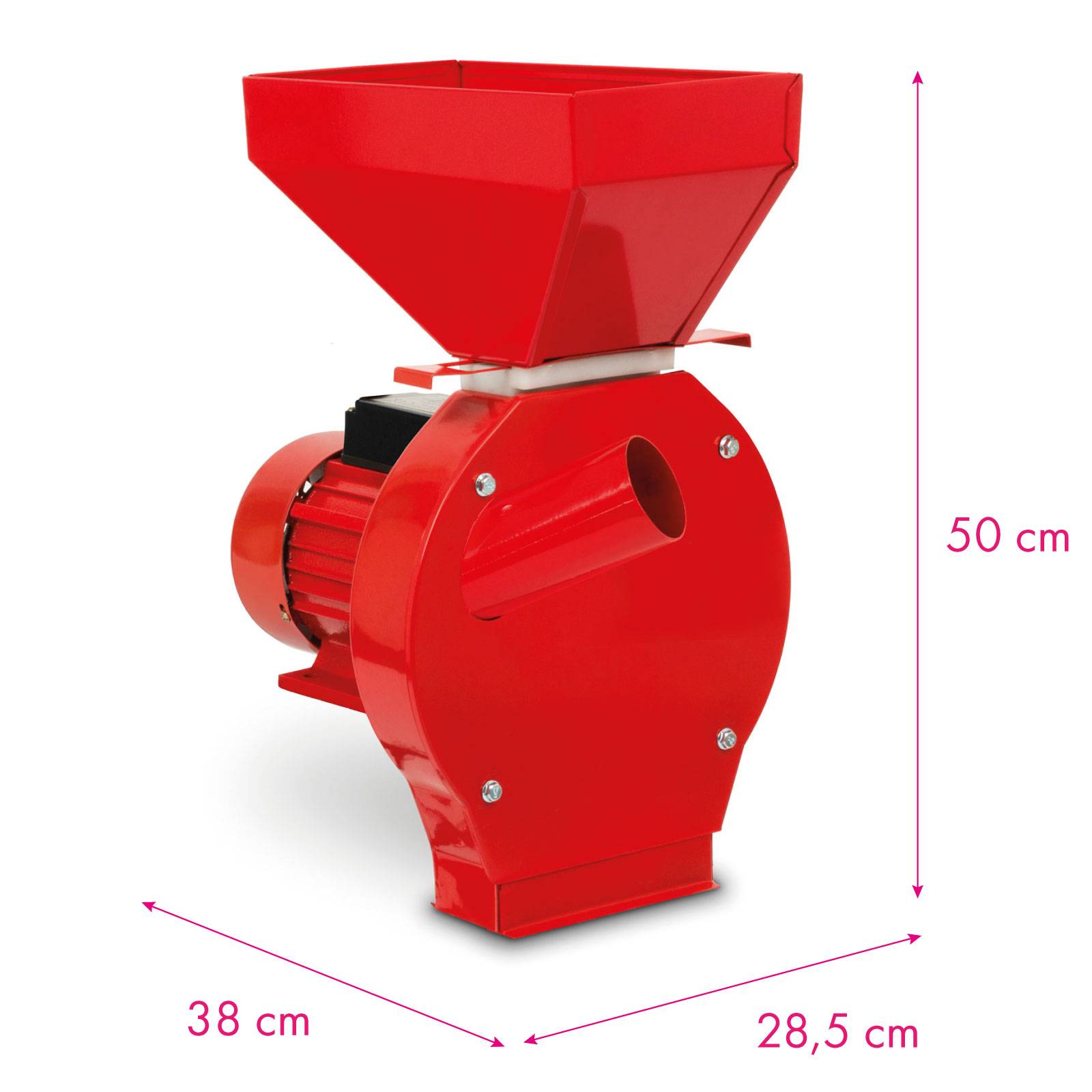 EBERTH Getreidemühle elektrisch 1100W, Schrotmühle 240 kg/h mit Edelstahlklinge, 4 Siebe-2