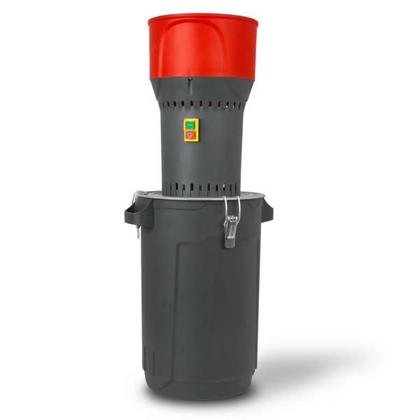 EBERTH elektrische Getreidemühle 1000W mit 25L Eimer, 6L Trichter, 300kg/h, Edelstahlklinge, 5 Siebe