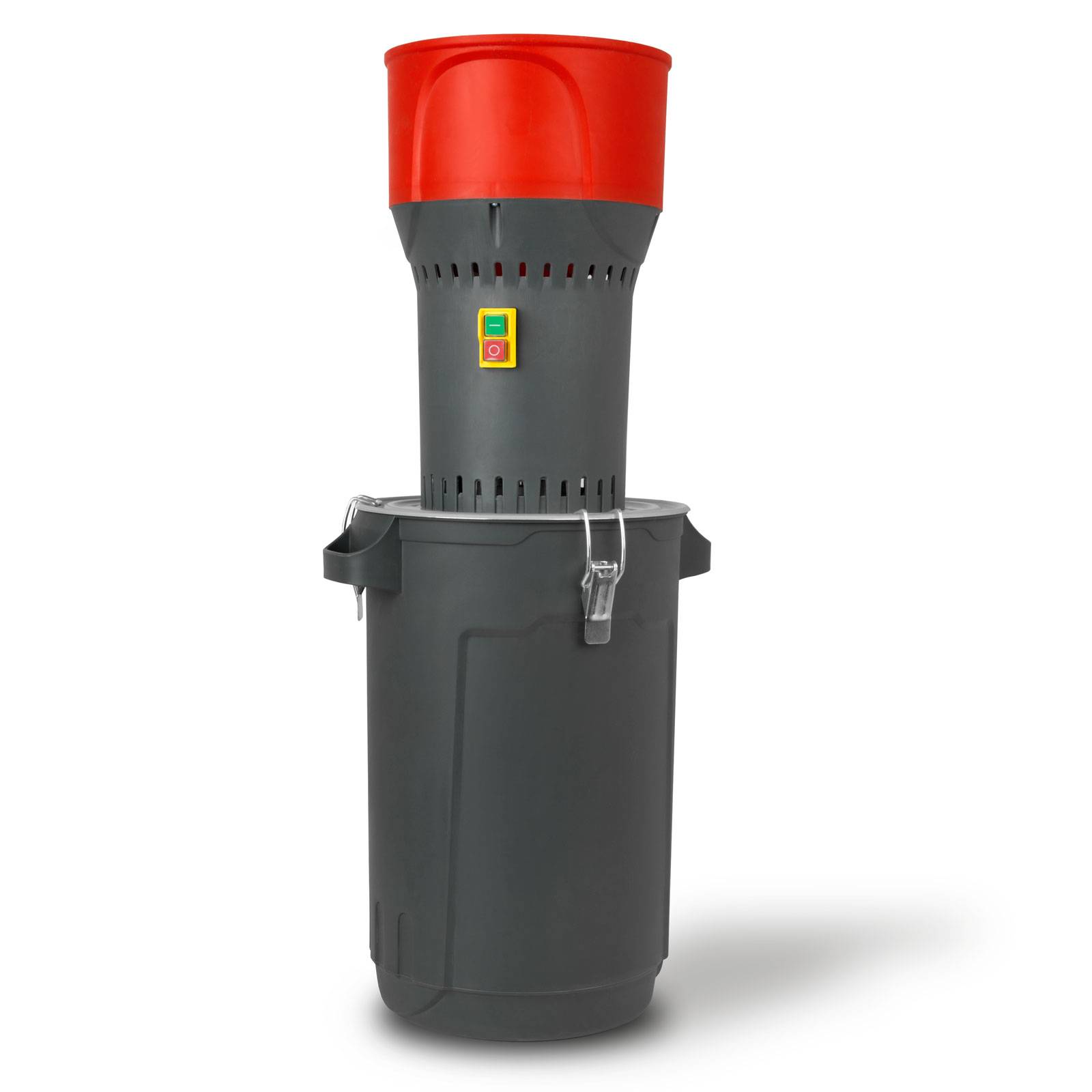 EBERTH elektrische Getreidemühle 1000W mit 25L Eimer, 6L Trichter, 300kg/h, Edelstahlklinge, 5 Siebe-0