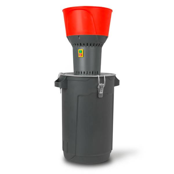 EBERTH Getreidemühle elektrisch 1300W, Schrotmühle 400kg/h mit Edelstahlklinge, 60L Eimer, 13L Trichter