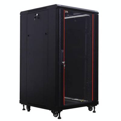 19"-Netzwerkschrank SRK - 18 HE - BxT 600x800 mm - Sicht-/Vollblechtür - Flatpac-0