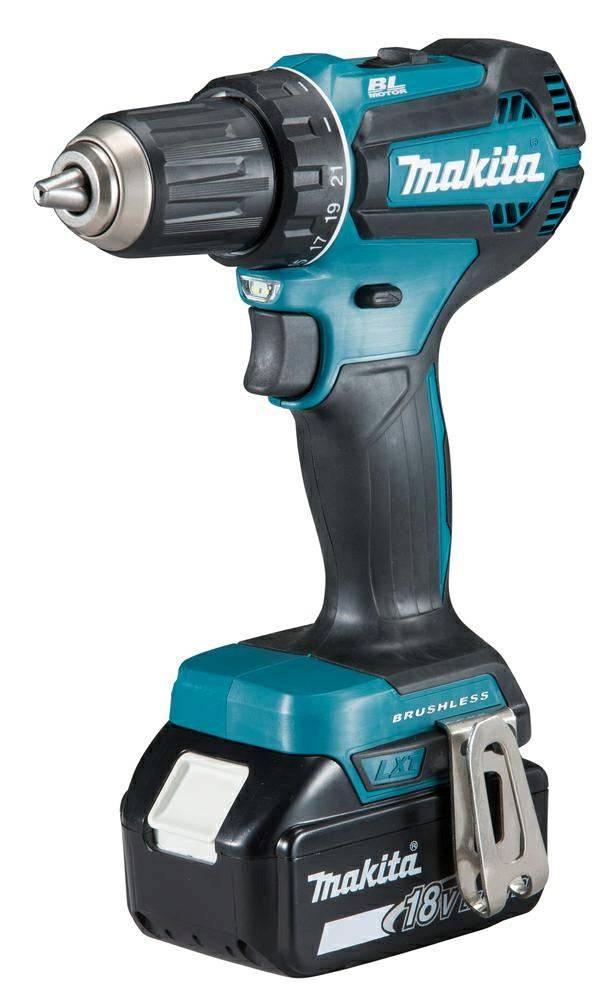 Makita Akku-Bohrschrauber DDF485RTJ, 18V, mit Ladegerät DC18RC, 2 Akkus BL1850B-0