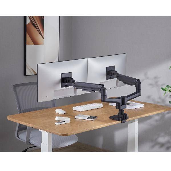 Equip Tischhalterung 17"-49"/2TFT je 20kg 360° Gasfeder sw-1